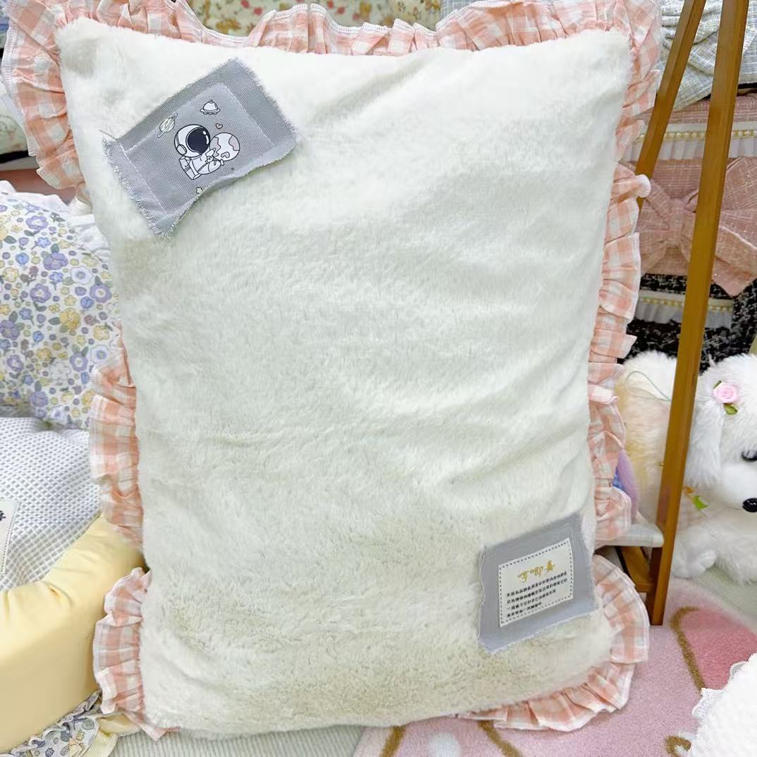 品牌高定方形兔毛可拆花边垫子舒适春秋冬马尔济斯约克夏猫窝狗窝