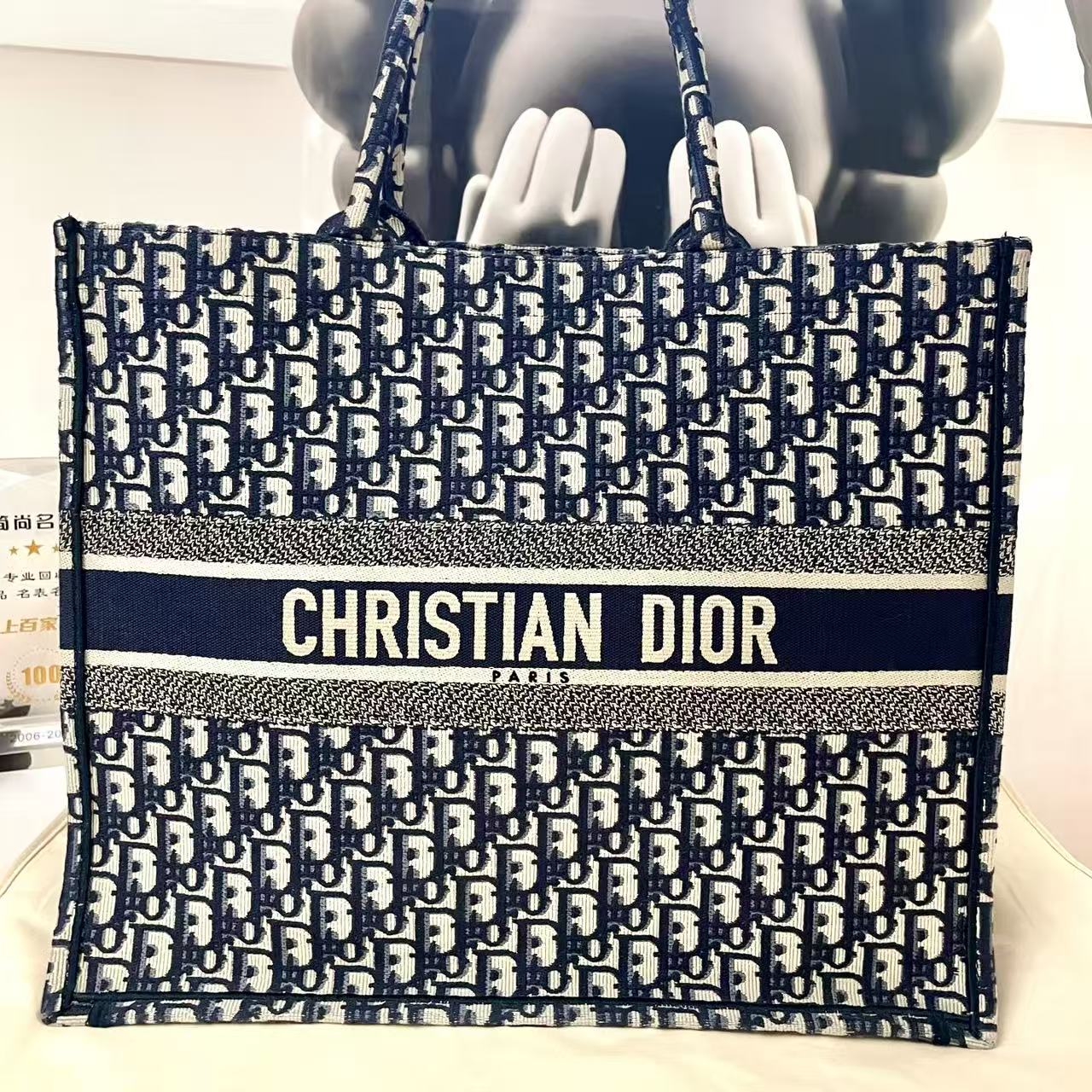 99新 DIOR/迪奥 book tote大号老花托特