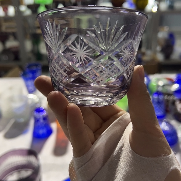 手柄款水晶玻璃微瑕一个