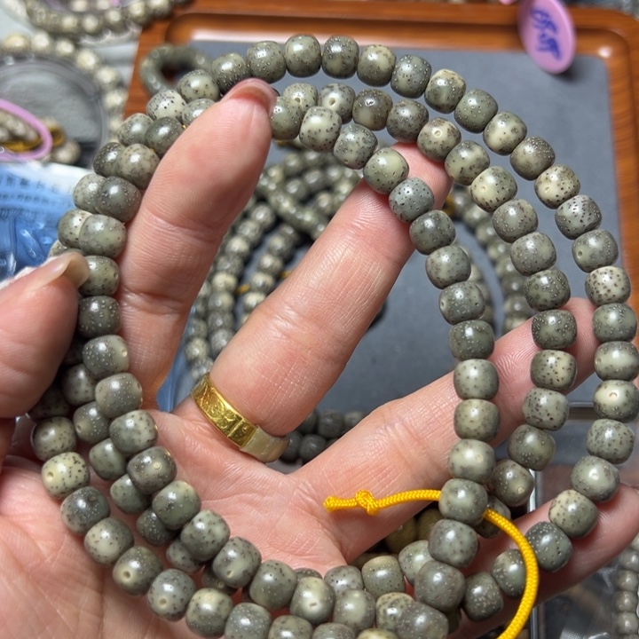 星月菩提手串33糯冰87石玉脖挂
