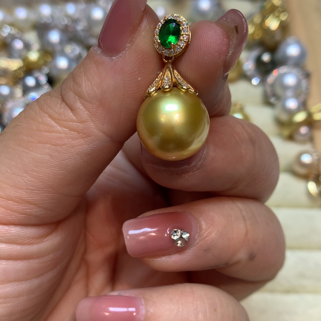 海水珍珠颈饰银S925镶嵌