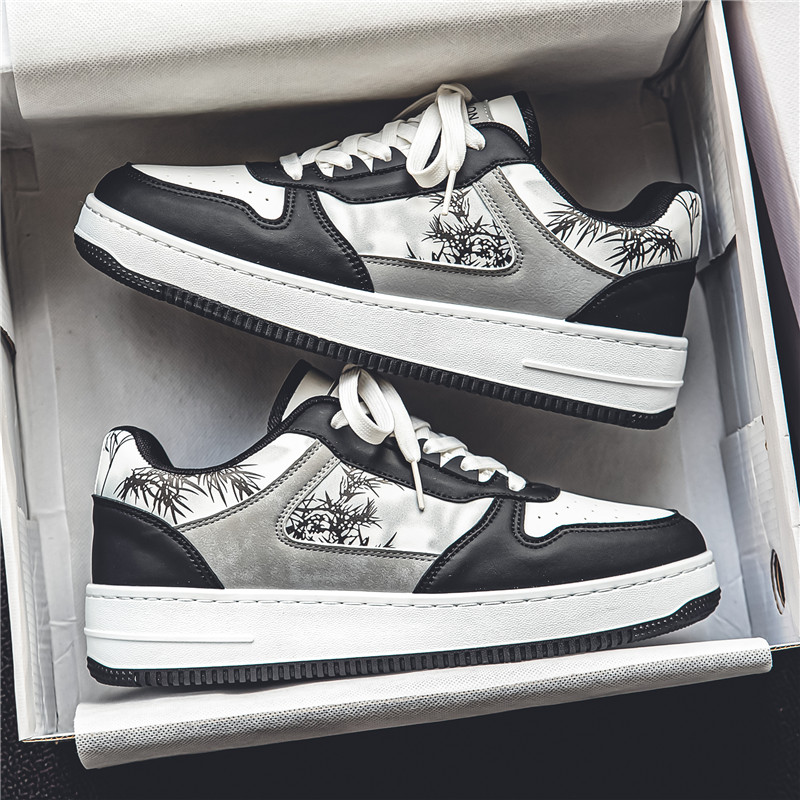 网红爆款男鞋2025新款百搭休闲板鞋春季学生运动小众原创小白潮鞋