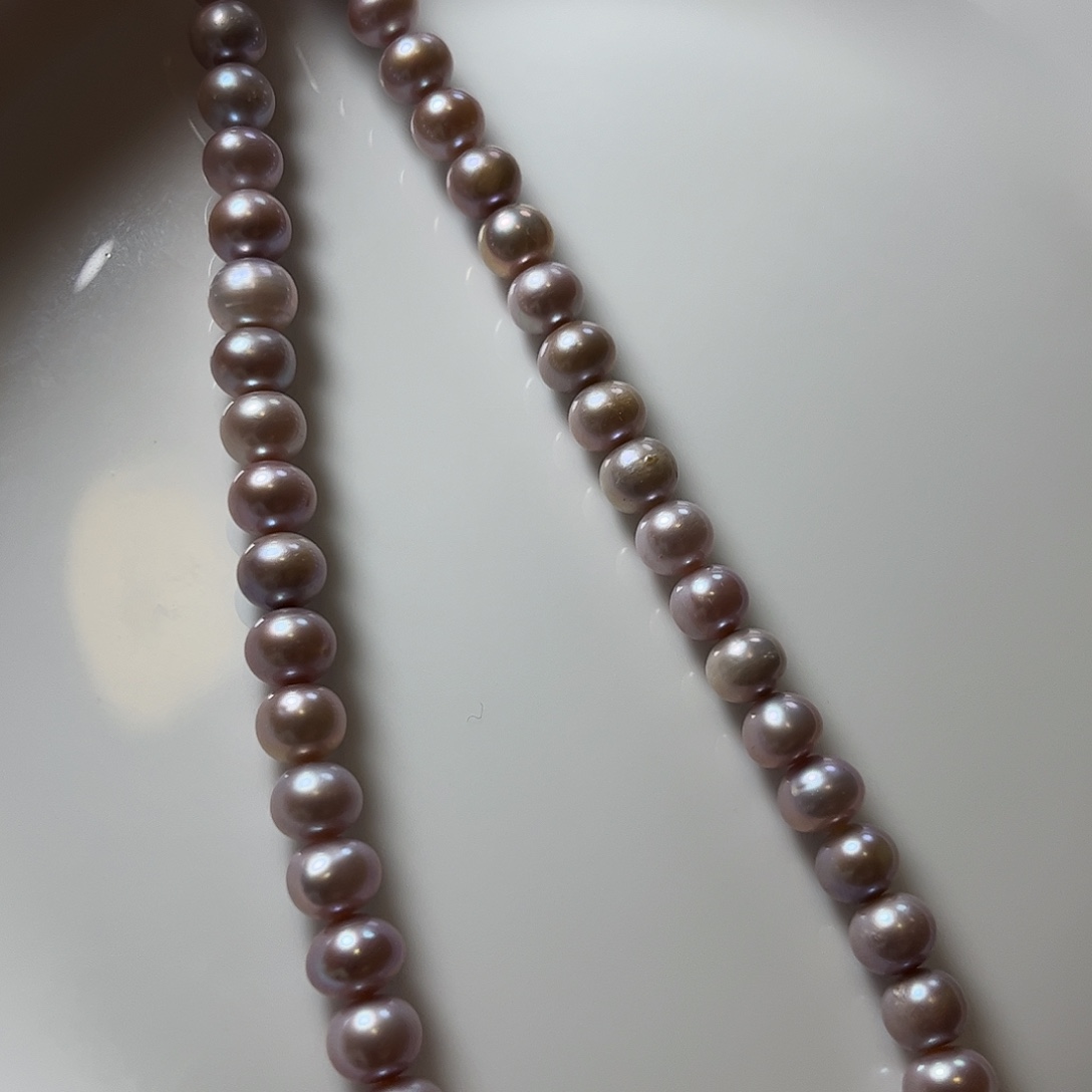 淡水珍珠未镶嵌颈饰8左右紫色