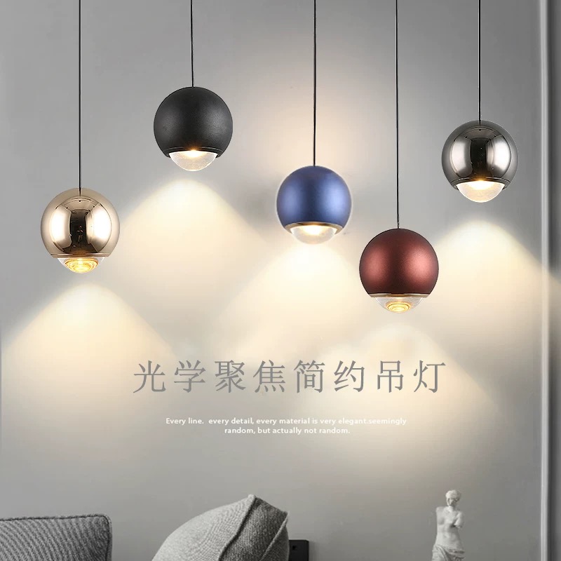 北欧现代简约床头吊灯可升降卧室网红小吊灯触摸开关背景墙创意灯