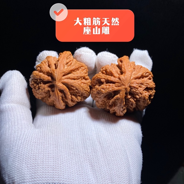 座山雕 大粗筋天然异形 配对精 是骨质也是出众的一款  