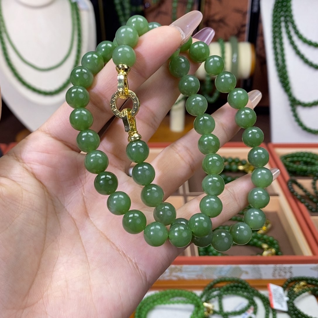 和田玉（碧玉）颈饰未镶嵌9.6