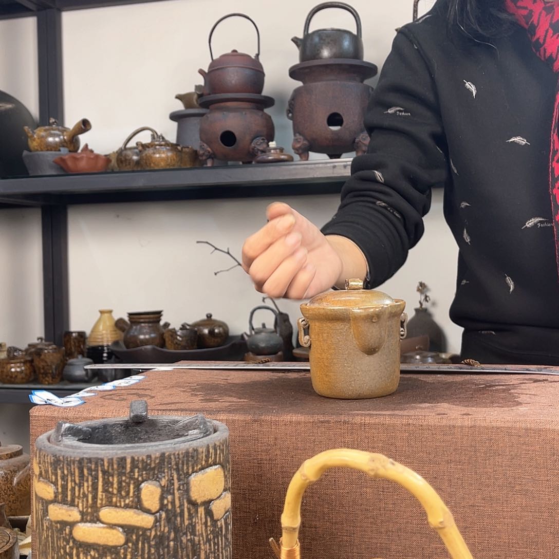 紫泥茶壶紫砂粗陶茶器