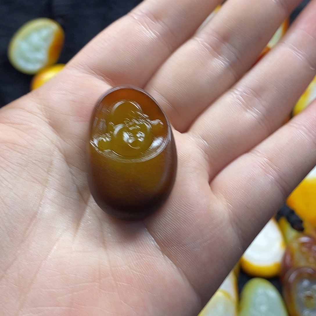 和田玉未镶嵌颈饰平***福