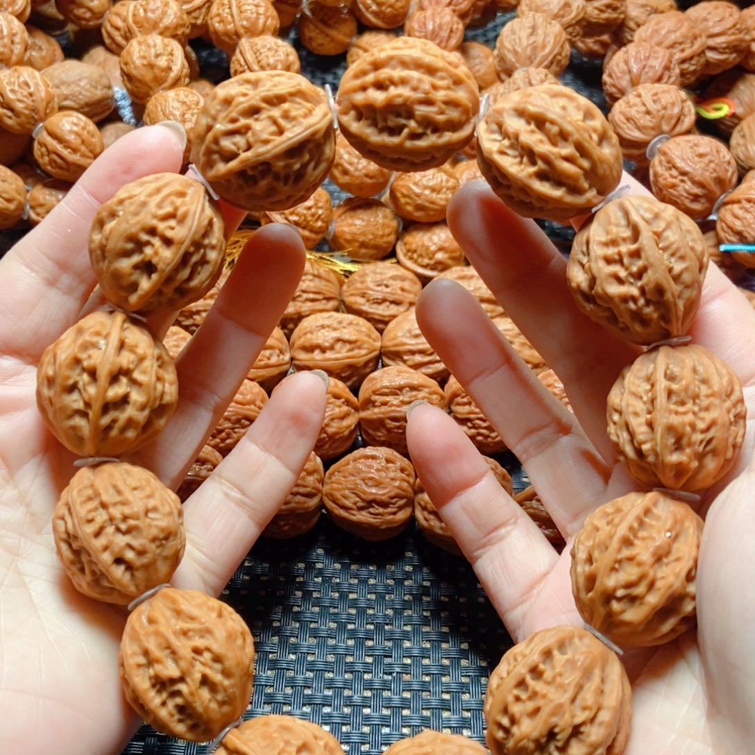 文玩核桃手串火焰八棱