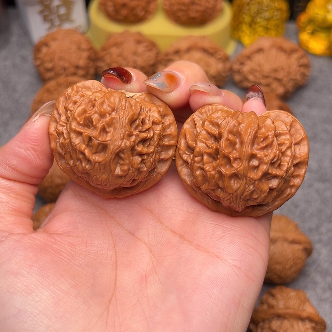 把件文玩核桃毕业精品精配桃心宫灯桃心45全品