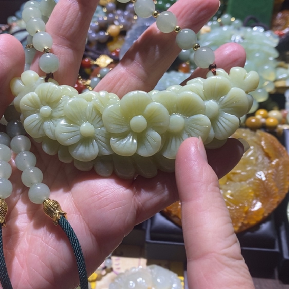 【闪购商品】岫玉毛衣链未镶嵌