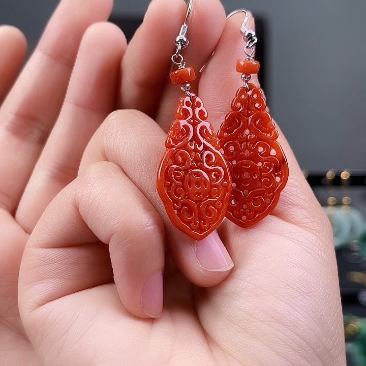 翡翠耳饰未镶嵌饰品