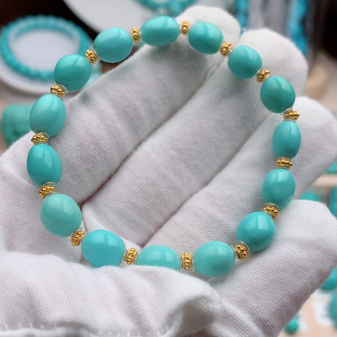 绿松石珠宝奇石未镶嵌8mm