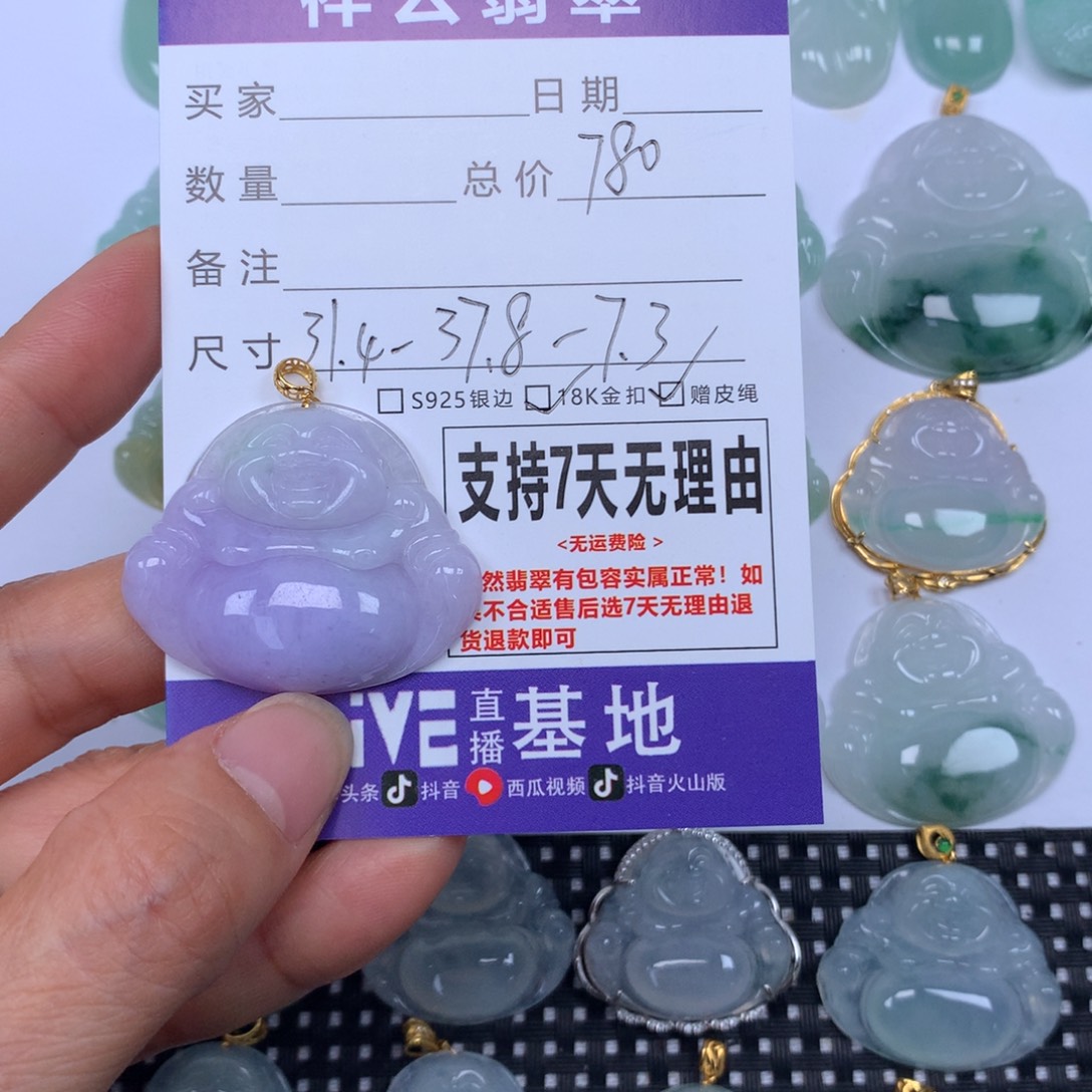 王***妃翡翠未镶嵌颈饰天然