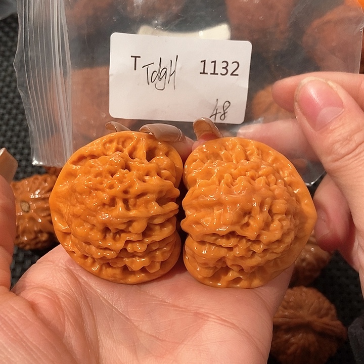 文玩核桃吊坠官帽48