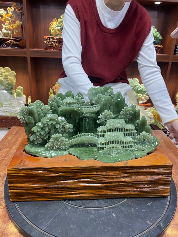 摆件新中式玄关山水摆件办公室摆件