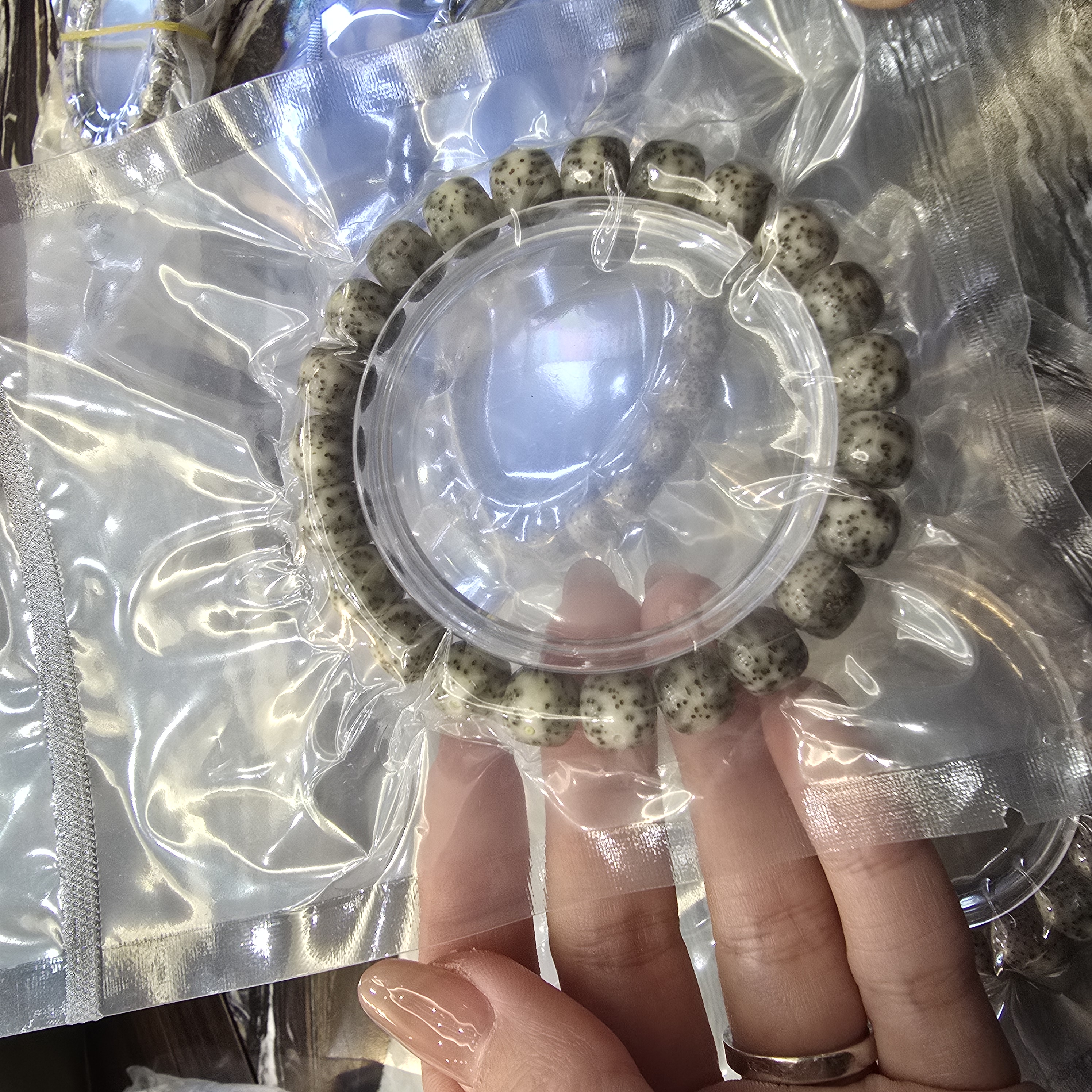 星月菩提手串绿幽灵