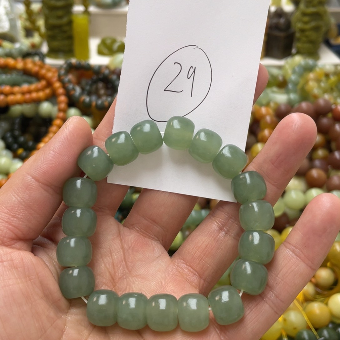 蛇纹石玉手链未镶嵌
