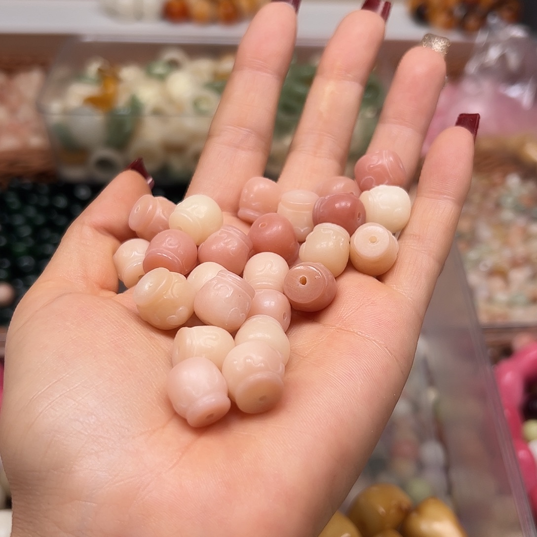 手串菩提根/象牙果粉爱心蜜罐23颗