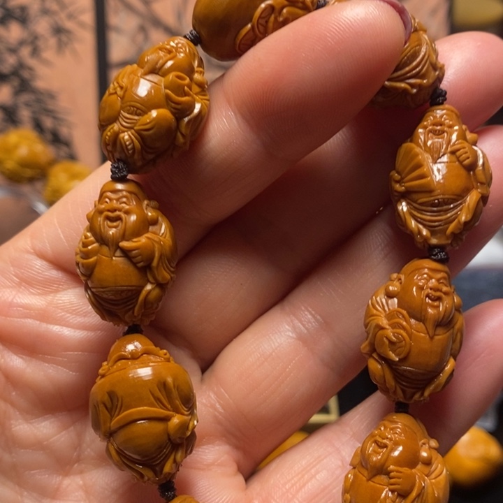 橄榄核手串/手链小*啊小八方