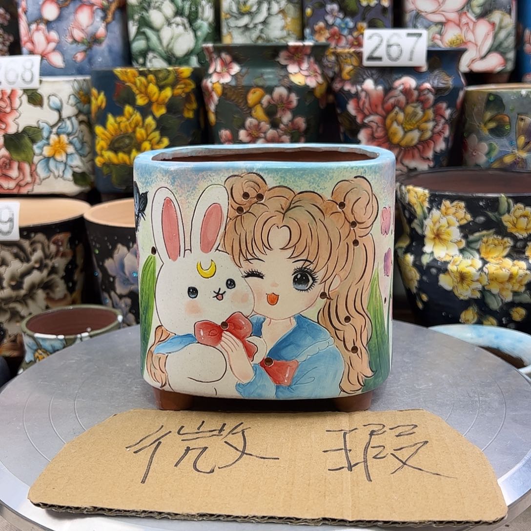 景德镇陶瓷花盆景德镇陶瓷花盆