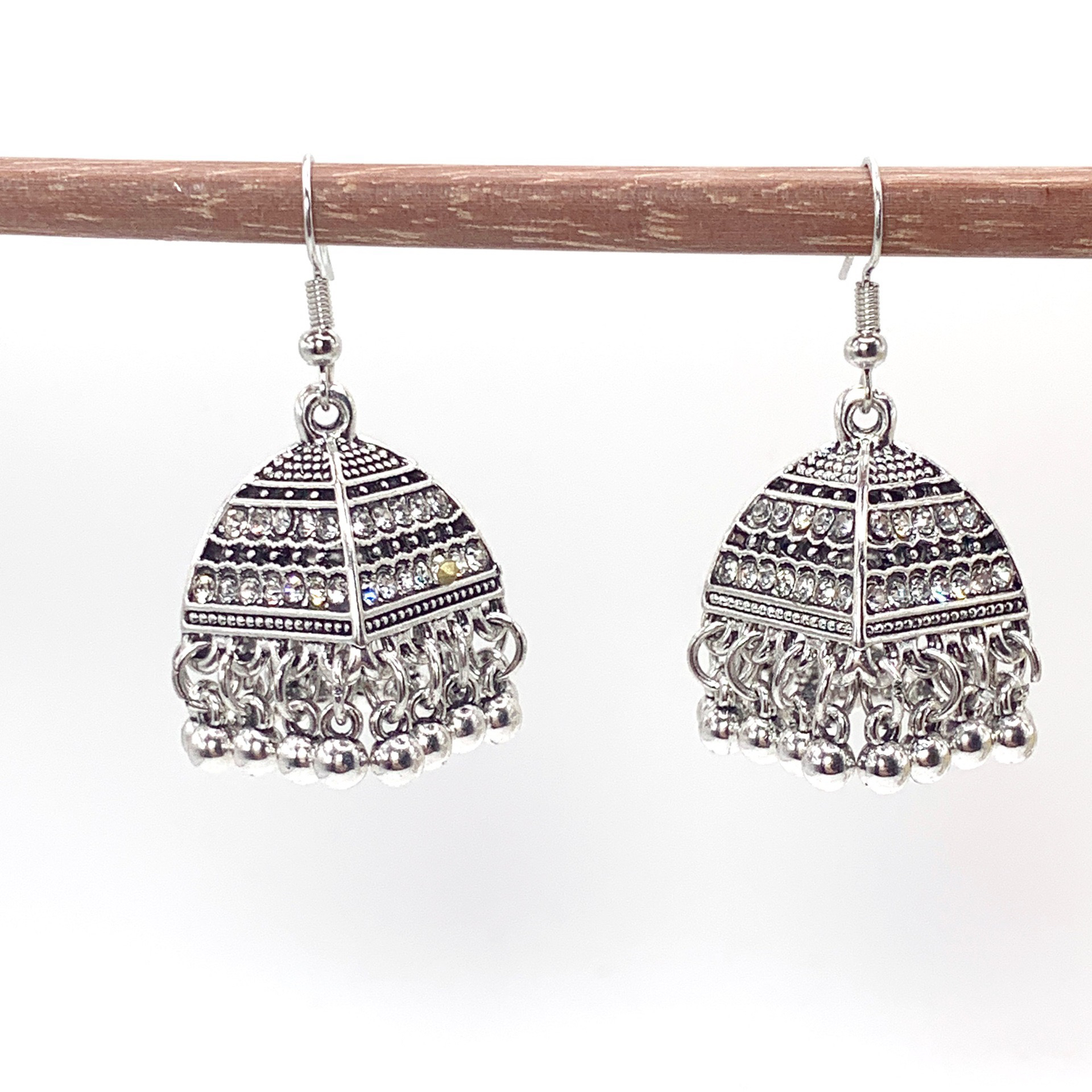 「央泽」耳饰简约耳环民族风耳坠耳钉原创设计轻奢复古镶钻小众通用