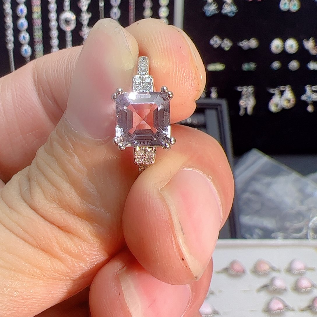 紫晶珠宝半成品银S925镶嵌