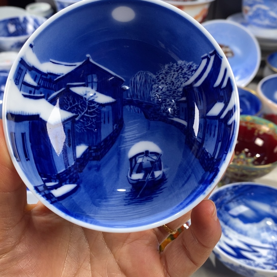 青花水乡主人杯杯