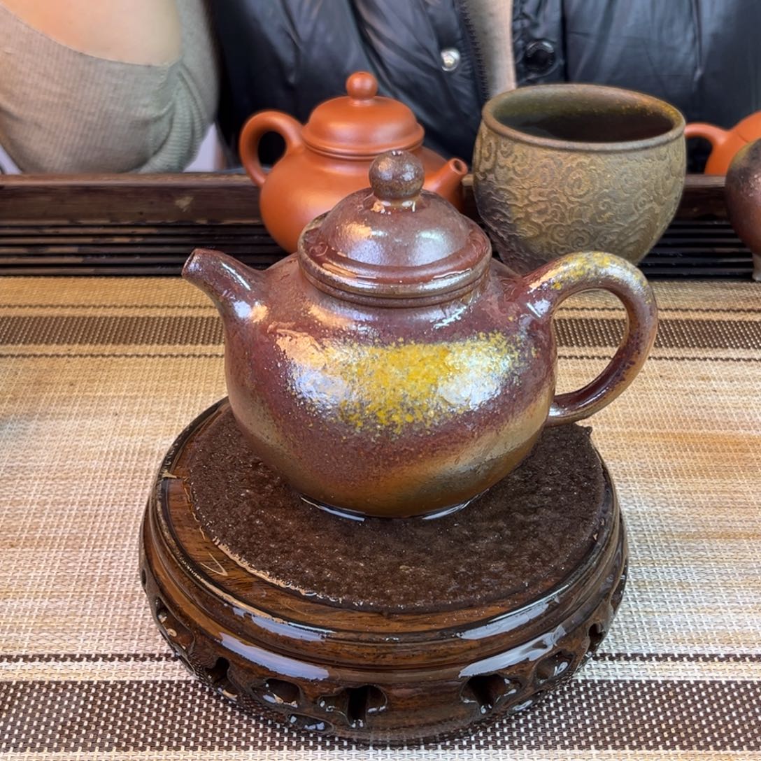 茶壶紫砂底槽清柴烧260cc