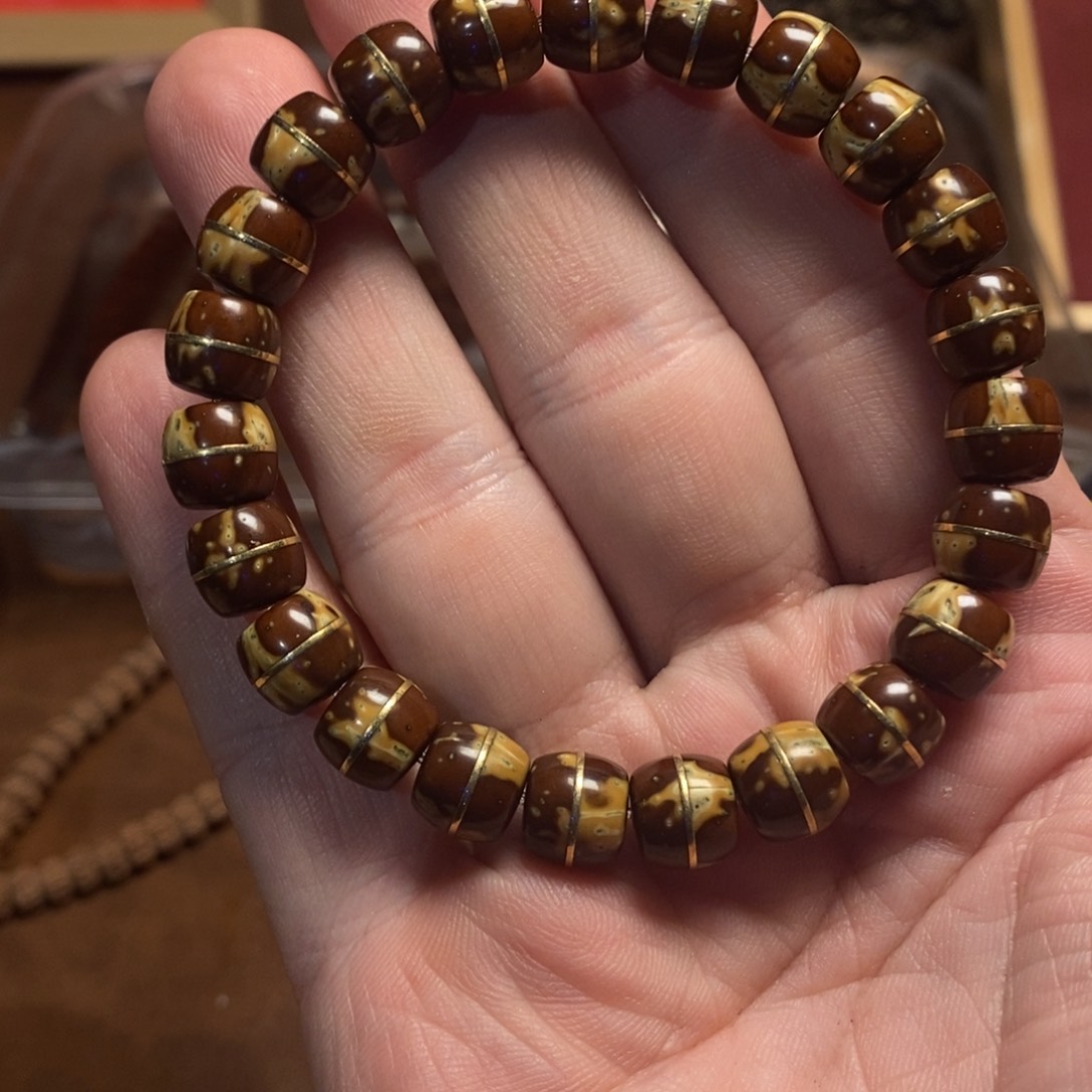 金刚菩提手串实心熊猫鼠老型10