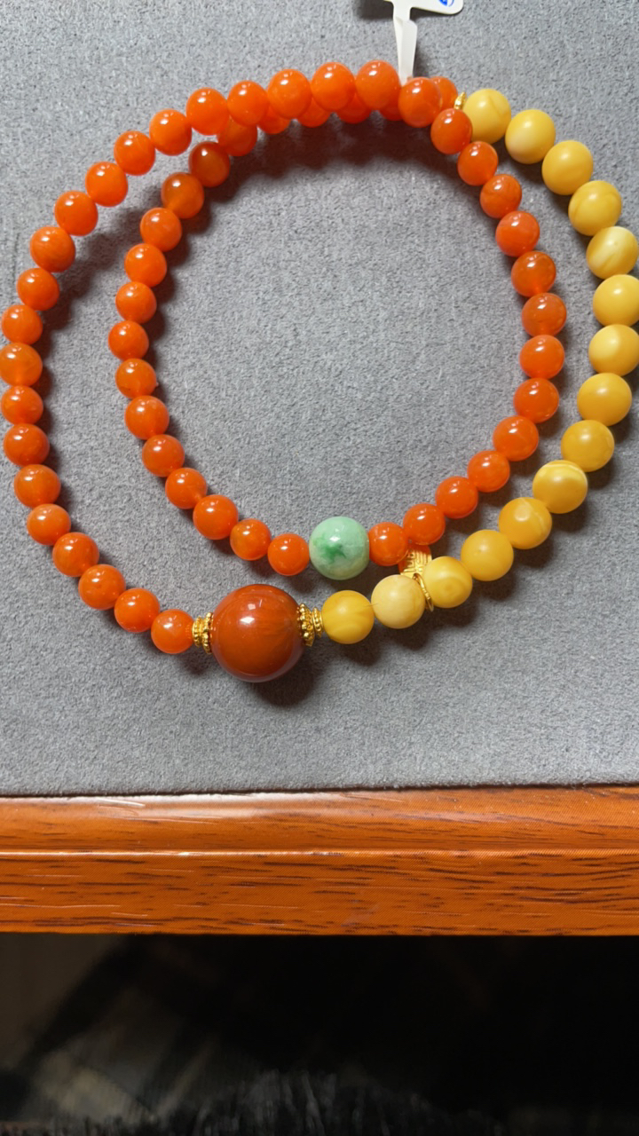 纯天然蜜蜡多圈手链