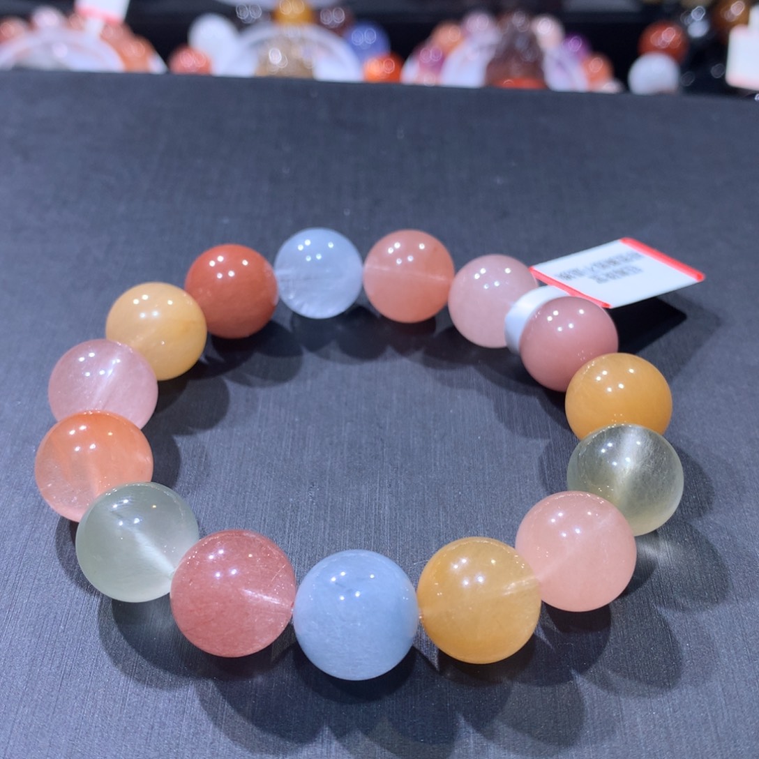 水晶手链未镶嵌彩兔毛13mm