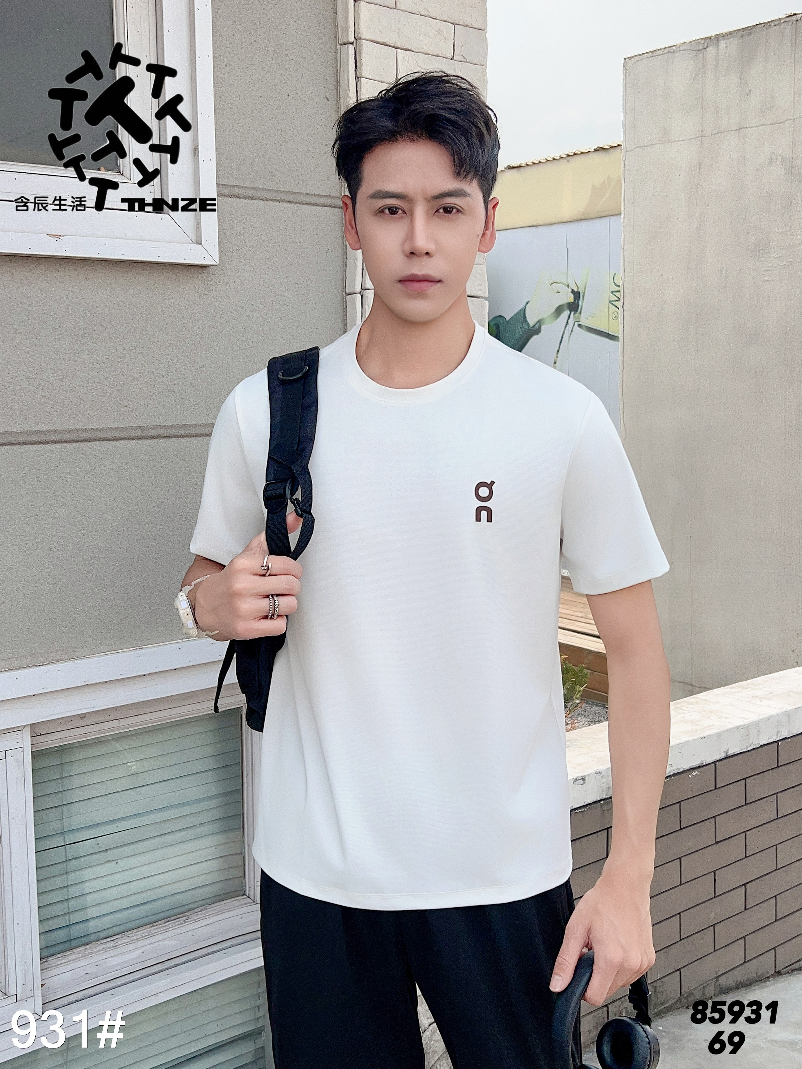 常规圆领含辰生活夏季冰凉面料休闲短袖T恤日常