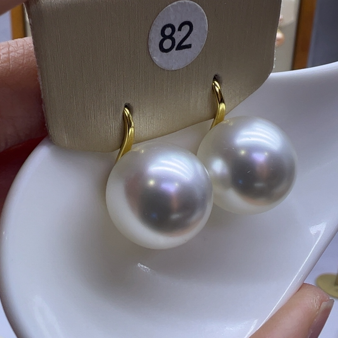淡水珍珠耳饰银S925镶嵌