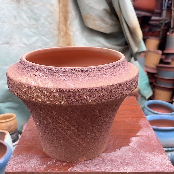 红陶微瑕花盆处理来啦