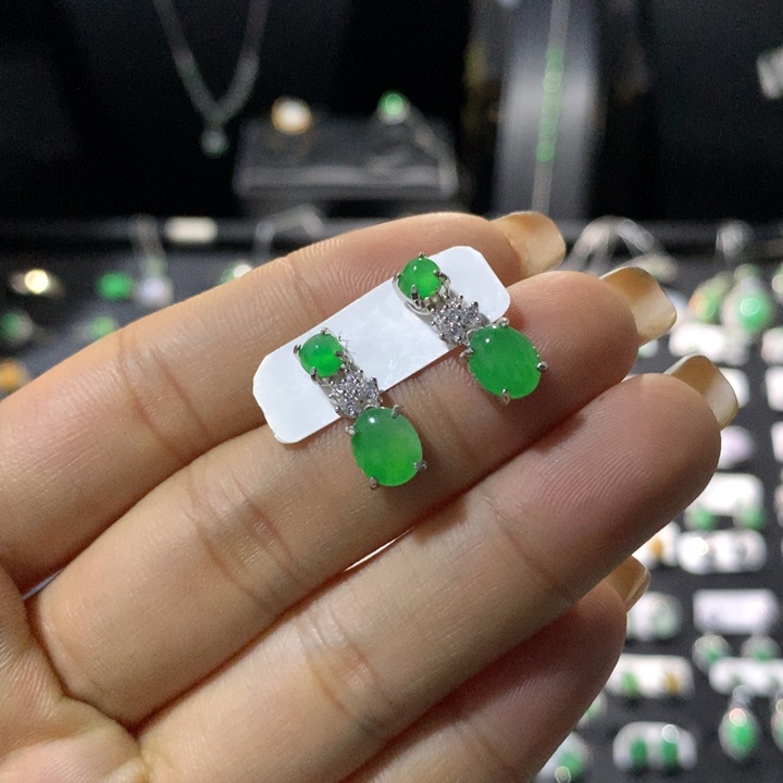 翡翠银S925镶嵌戒指