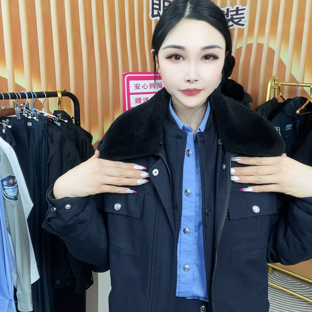 藏青色冬季羊绒棉夹克上衣185/108码不要标