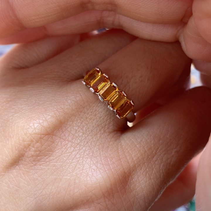 水晶戒指银S925镶嵌天然水晶戒指