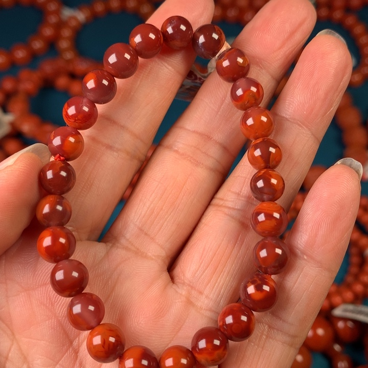 南红玛瑙手链未镶嵌
