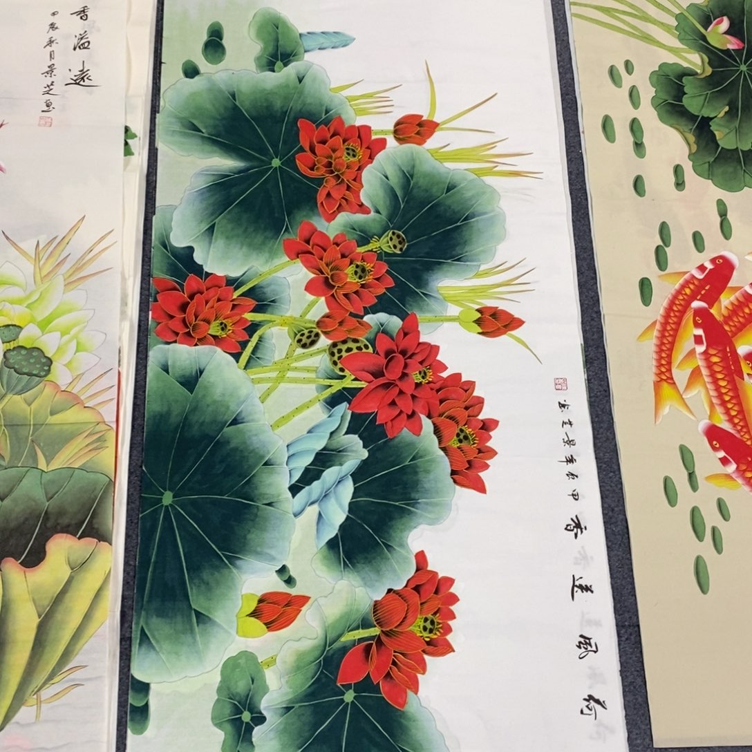 国画尺寸140✖️70四尺工笔纯手绘