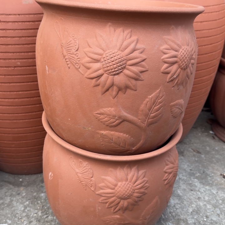 紫砂花盆口30高26 