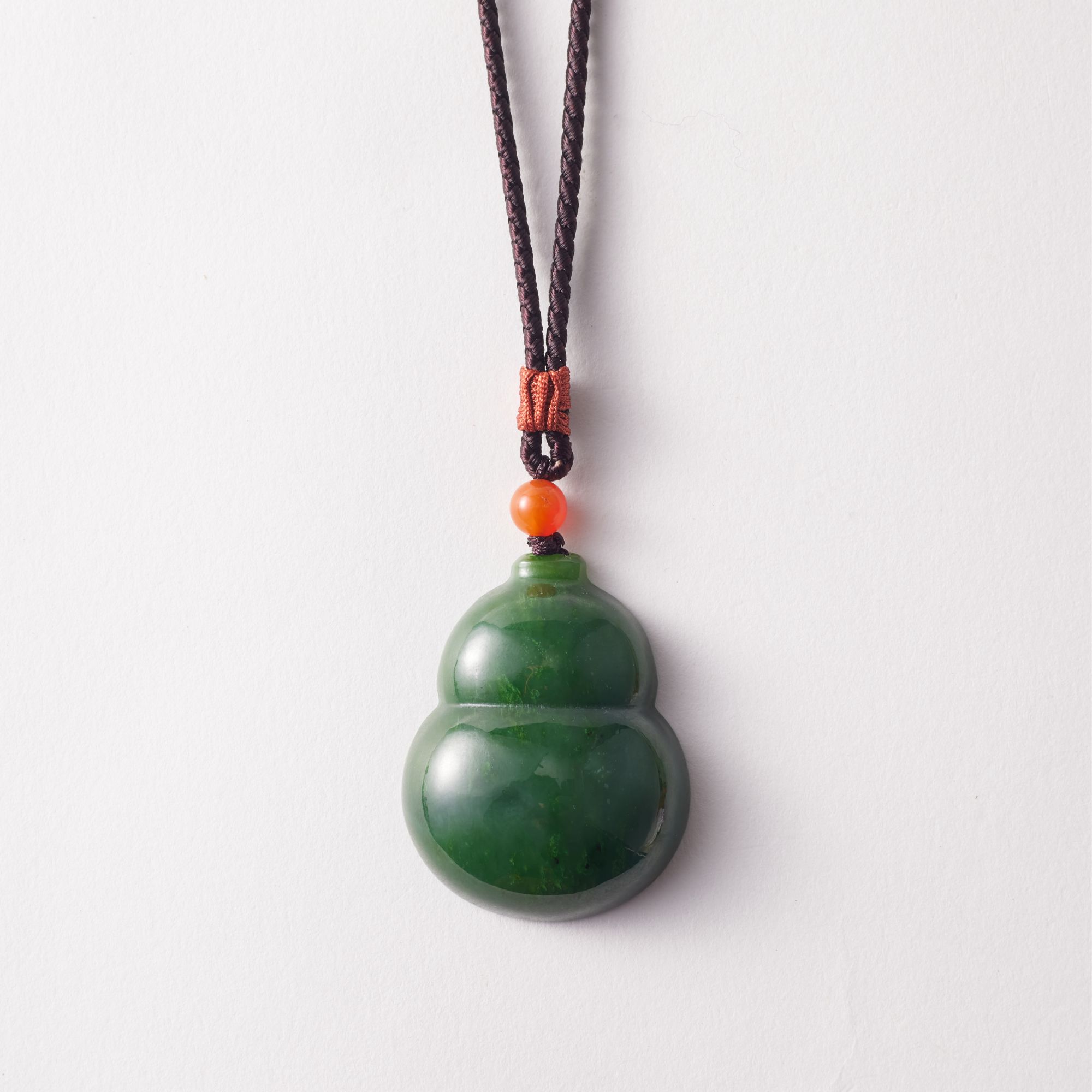 【山巾子·大胖福】和田碧玉南红新年喜庆氛围国风毛衣坠链多样性发