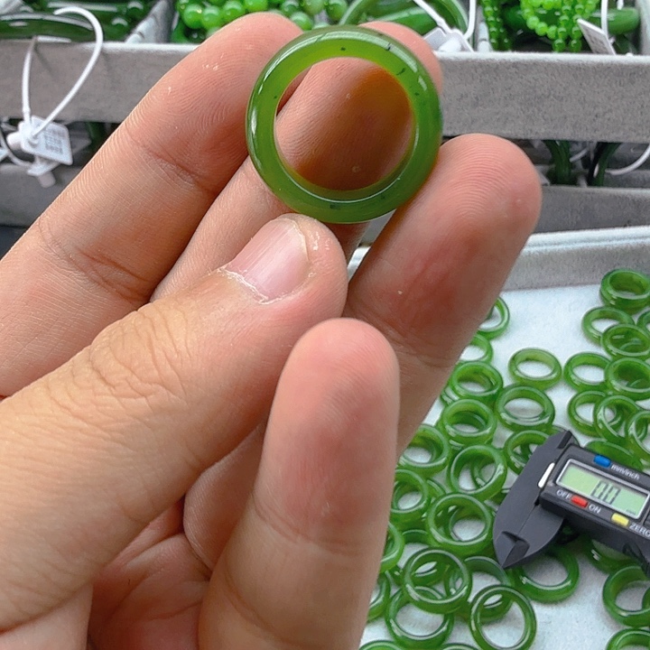 和田玉（碧玉）戒圈未镶嵌15-18