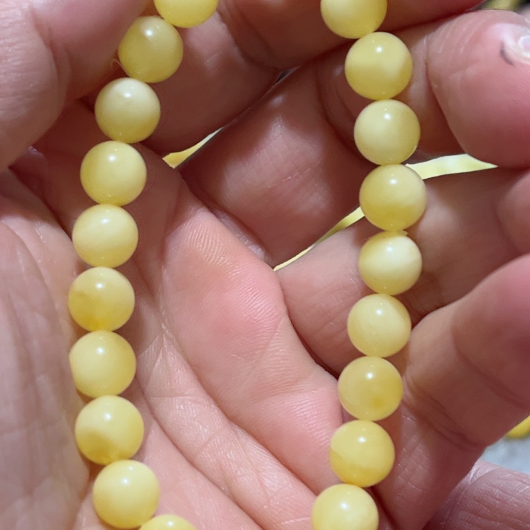 蜜蜡手串未镶嵌琥珀蜜蜡手串8mm+