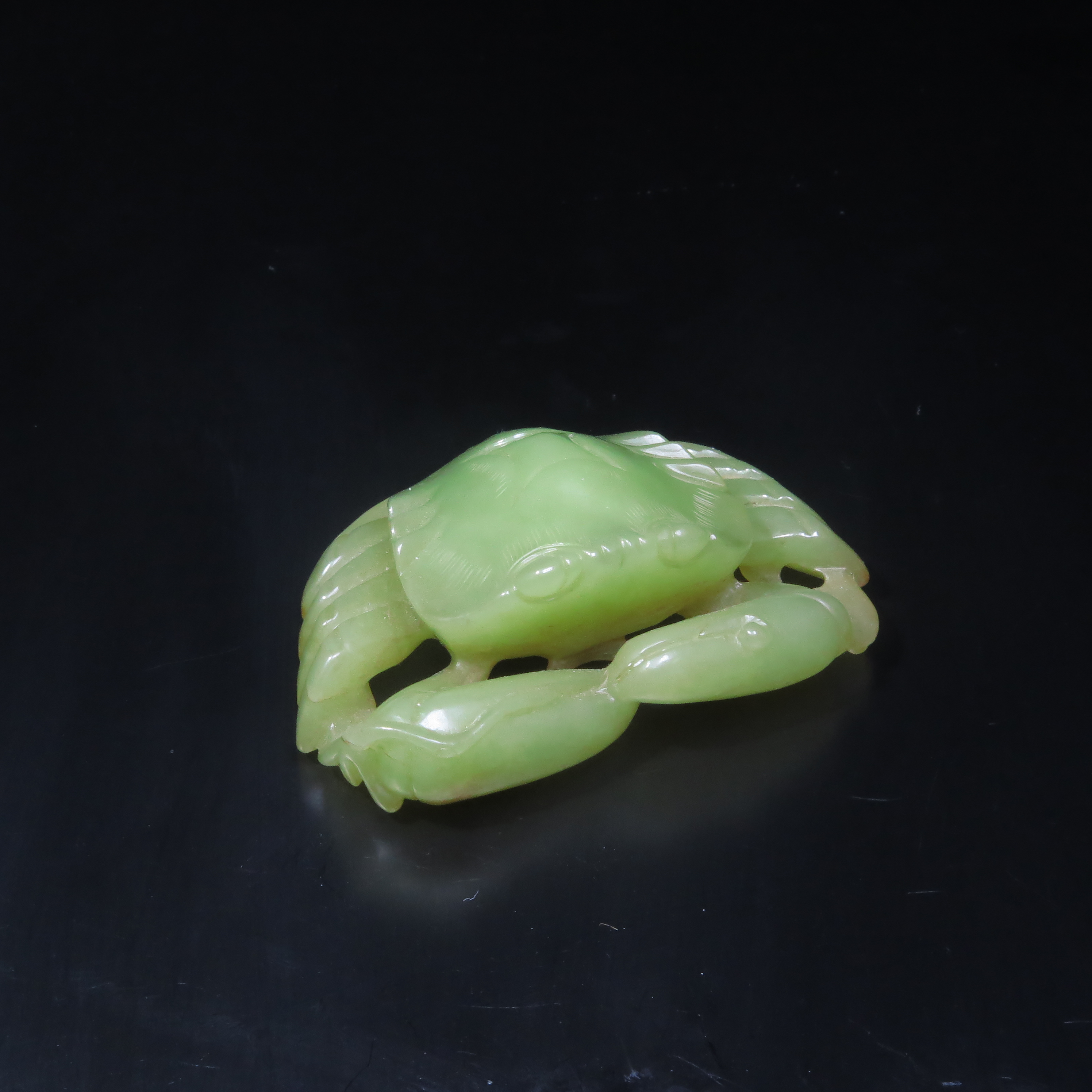 清代黄玉螃蟹/MZ556441/和田玉/民族文物