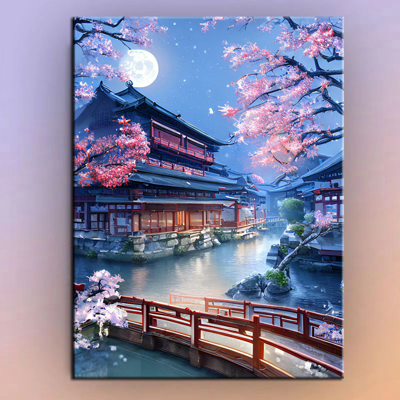【送画架-粉丝福利】丙烯画DIY数字油画填色画手工油画零基础画画