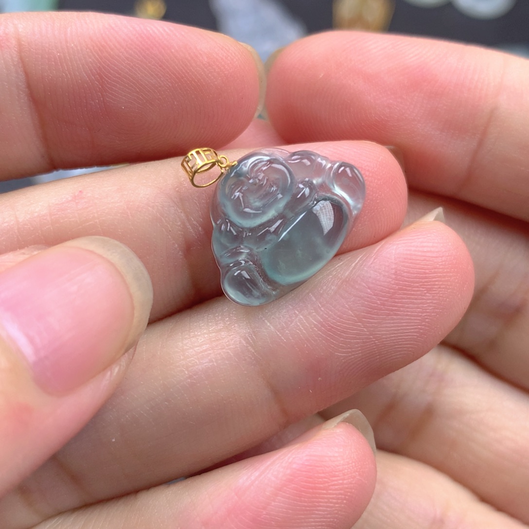 【闪购商品】颈饰18K金镶嵌翡翠翡翠