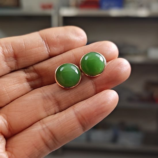 未镶嵌和田玉耳饰天**淡