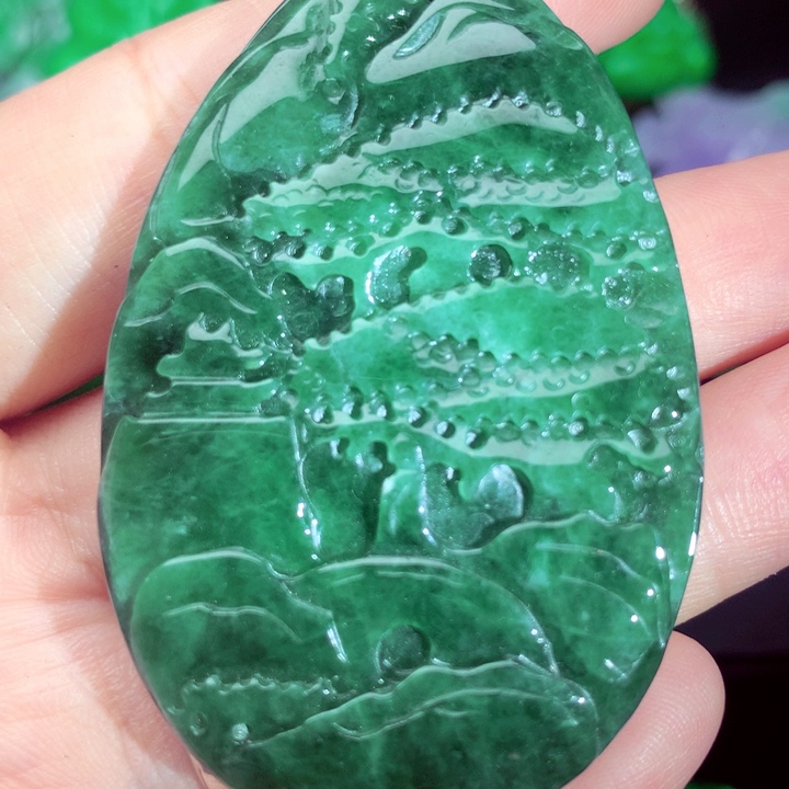 翡翠未镶嵌吊坠(不含链)