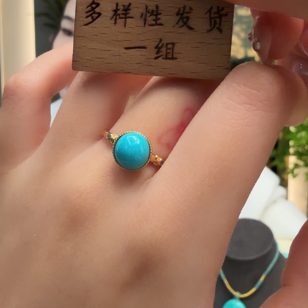 绿松石银S925镶嵌颈饰